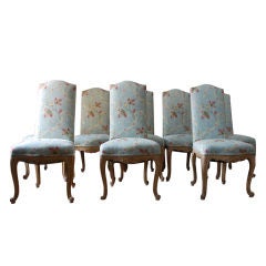 A Set Of Six Louis XV Style Dining Chairs