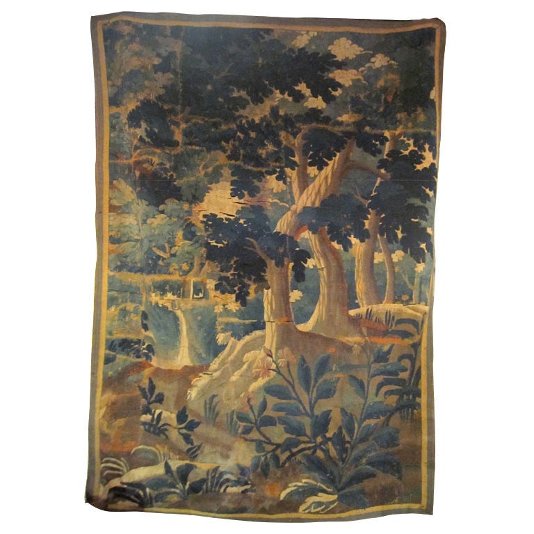 Flemish Verdure Tapestry Fragment