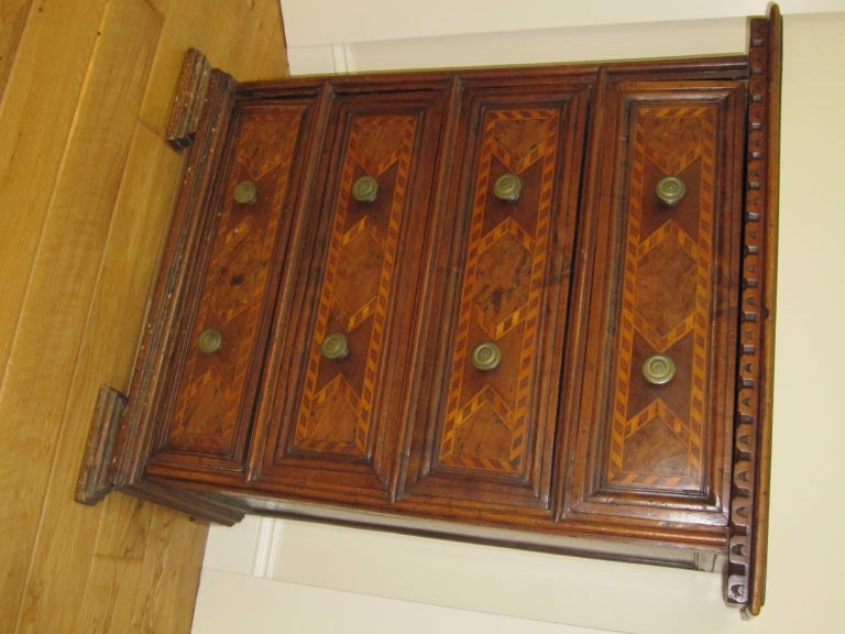 Italian Baroque Walnut and Inlaid chest