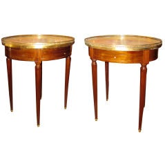 Matched Pair of Louis XVI Style Bouillotte Tables