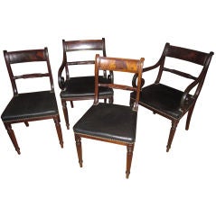 Set of Twelve Regency Style Mahogany Dining Chairs