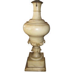 Antique Italian Alabaster Lamp