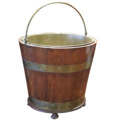 Regency Style Mahogany Peat Bucket