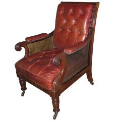 William IV Mahogany Library Arm Chair