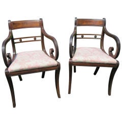 Set Of Eight Regency Mahogany Dining Chairs