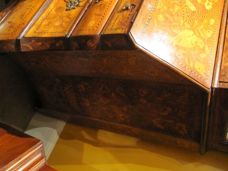 Dutch Rococo Elmwood And Marquetry Secretary 4