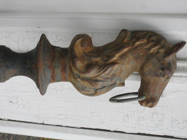 American Cast Iron Horse Head Hitching Post 2