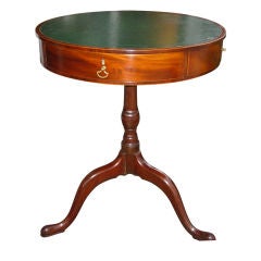 George III Style Mahogany Drum Table
