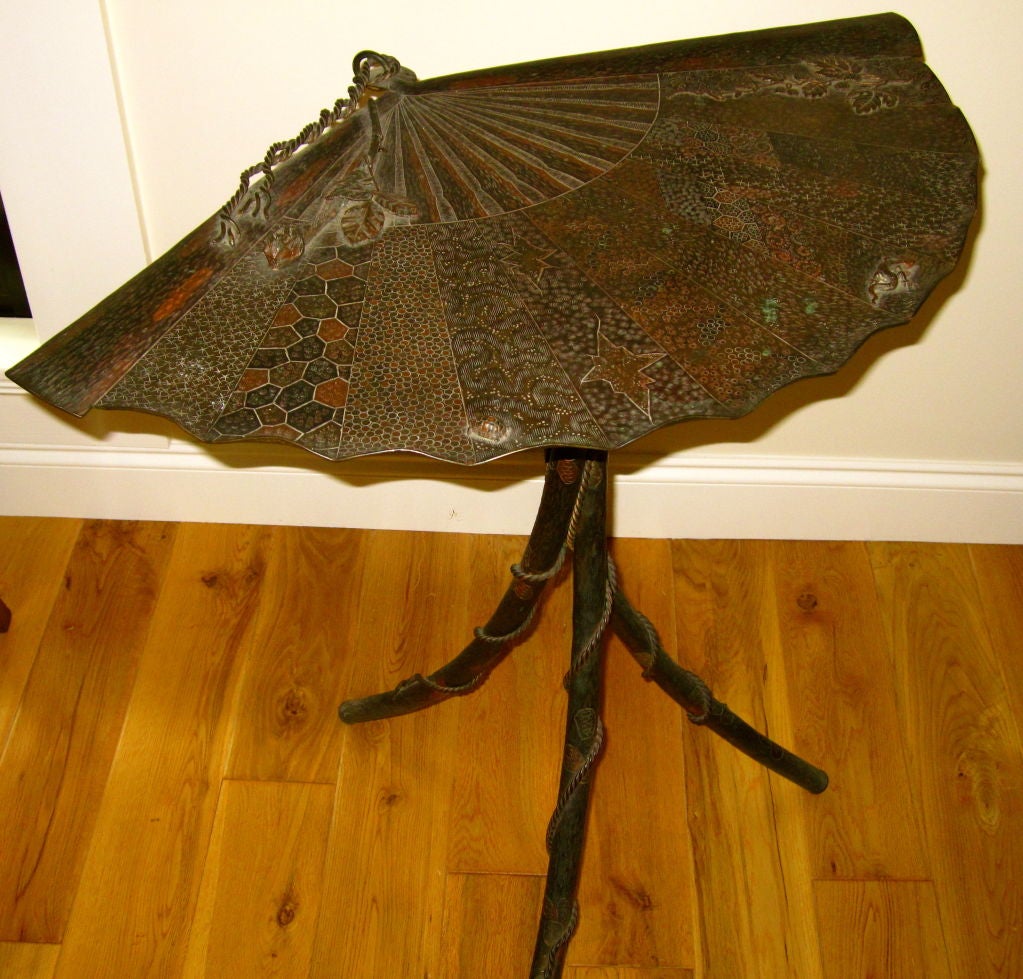 European Patinated Bronze Whimsical Table