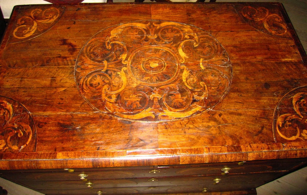 18th Century and Earlier WILLIAM AND MARY WALNUT AND MARQUETRY CHEST