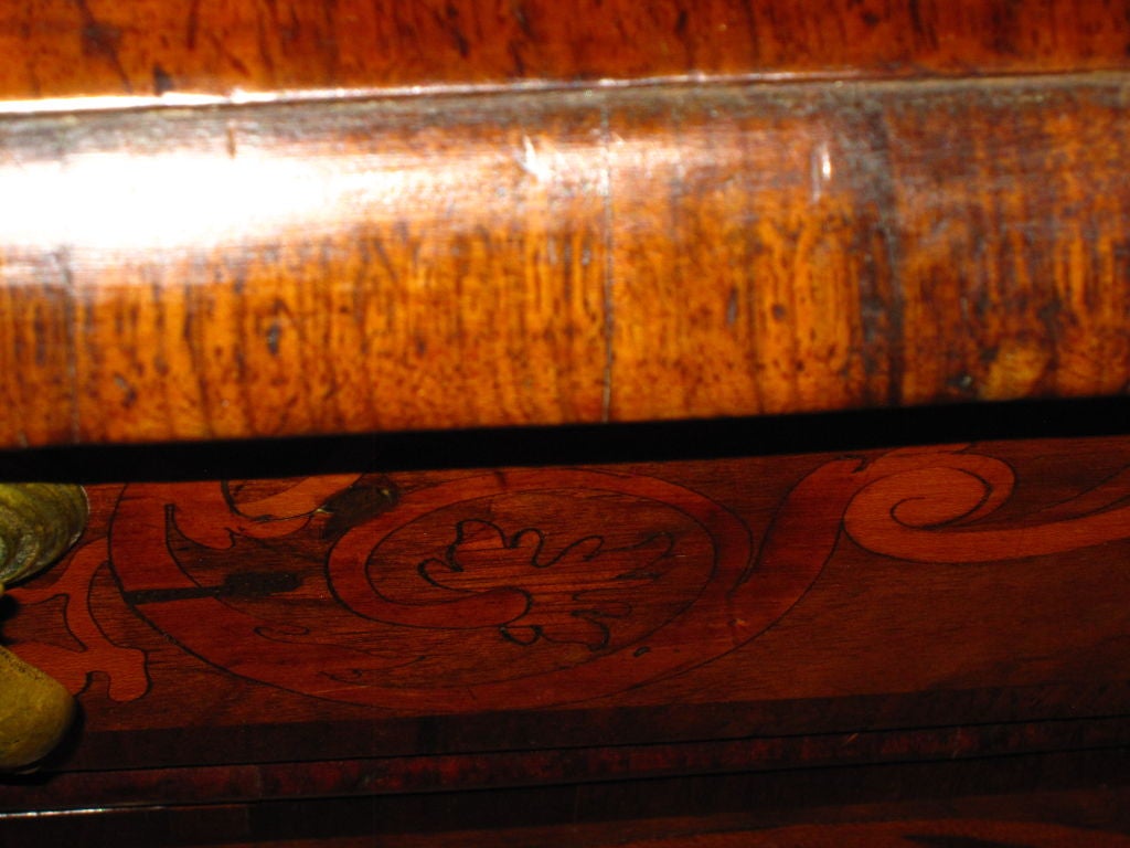 WILLIAM AND MARY WALNUT AND MARQUETRY CHEST 4