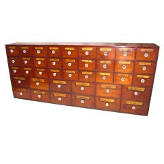 Antique ENGLISH MAHOGANY AND PINE APOTHECARY CHEST