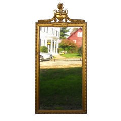Swedish Neoclassic Giltwood Mirror