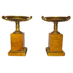 CHARLES X ORMOLU AND SIENNA MARBLE TAZZA