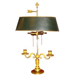 Antique Empire Ormolu Bouillotte Lamp