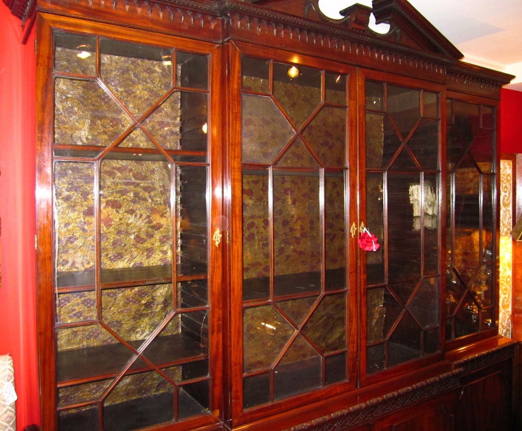 George III Mahogany Breakfront Bookcase