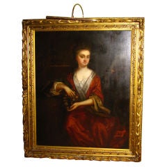 Antique Large Portrait Of Lady Viscountess Hereford