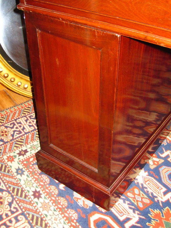 GEORGE III MAHOGANY TAMBOUR DESK