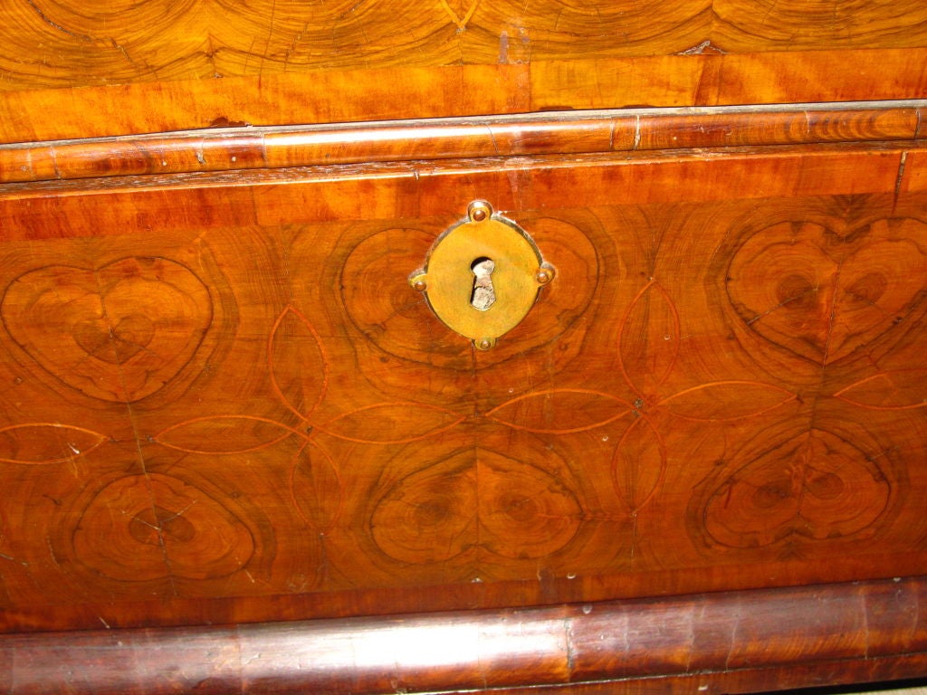 William And Mary Walnut And Oyster Veneer Chest 1