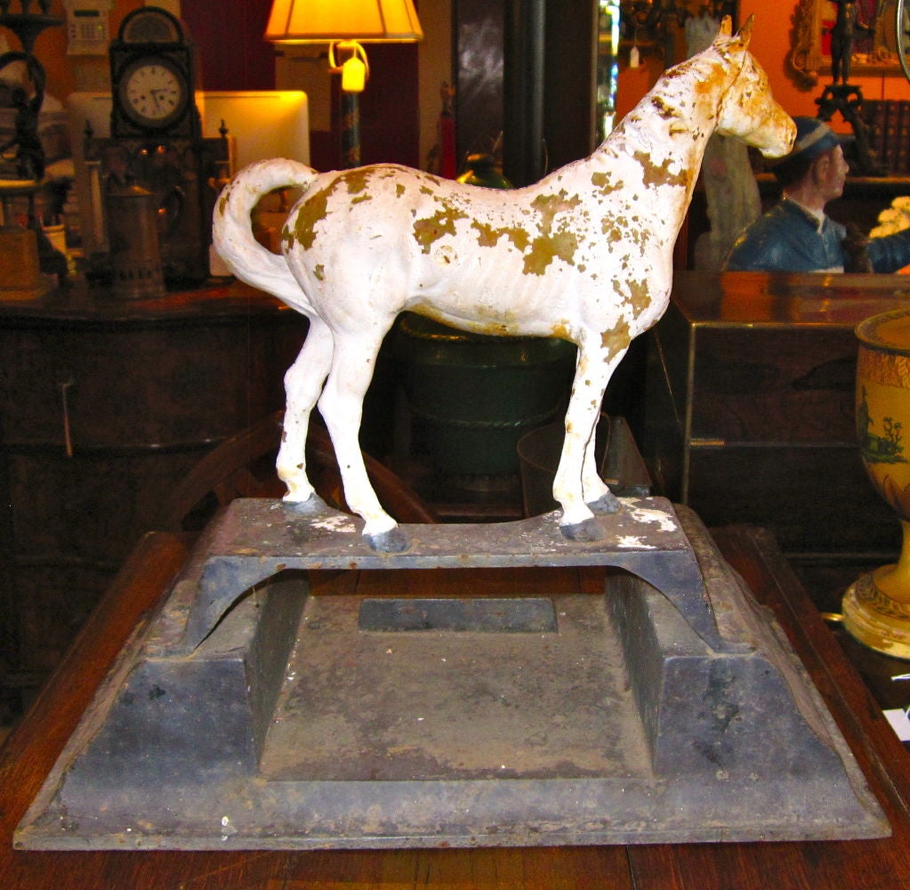 20th Century Cast Iron Horse Form Boot Scraper
