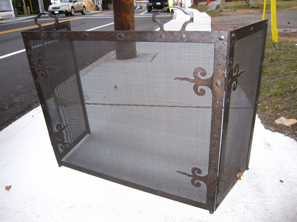 Arts And Crafts Bronze Fire Screen