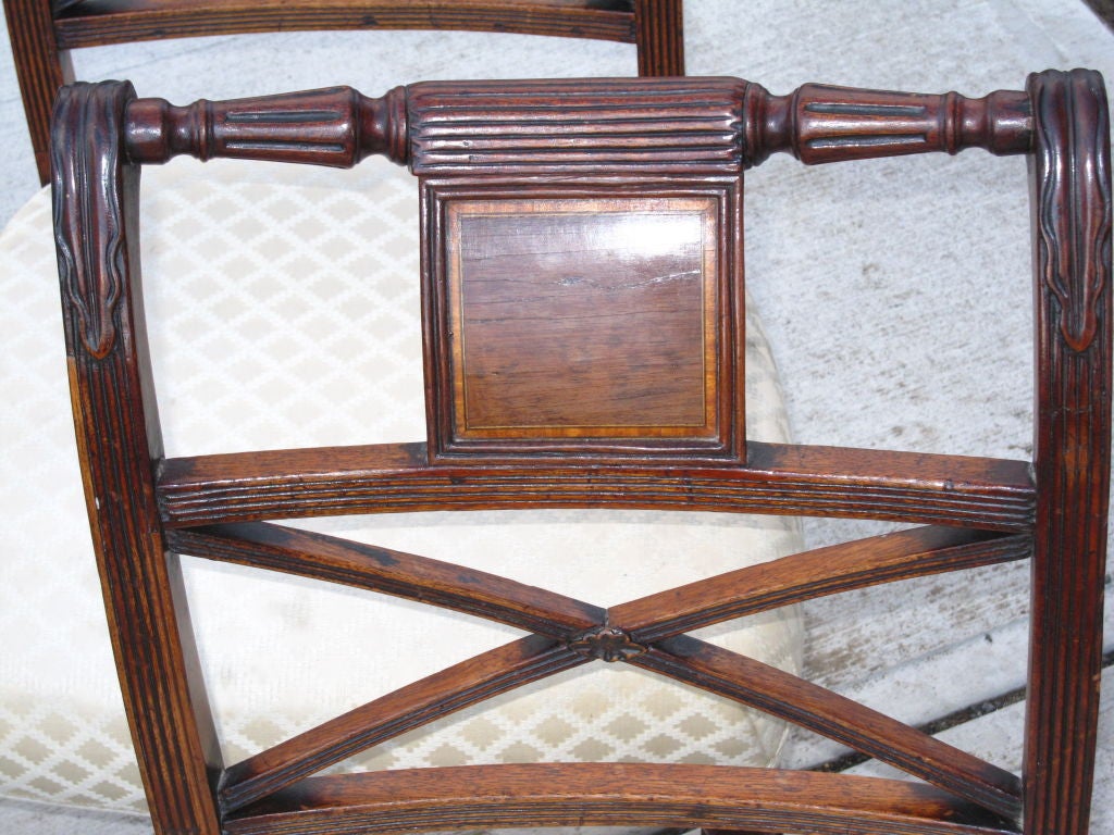 Set Of Eight Regency Mahogany And Rosewood Dining Chairs