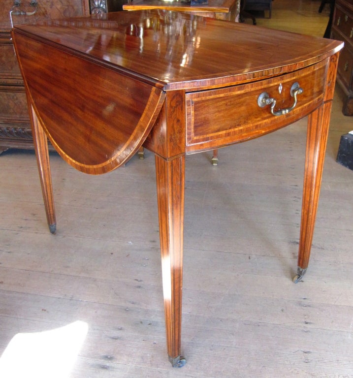 Fine George III Mahogany And Rosewood Pembroke Table