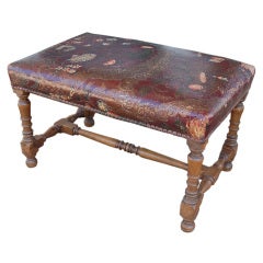 Antique Louis Xiii Style Walnut Bench