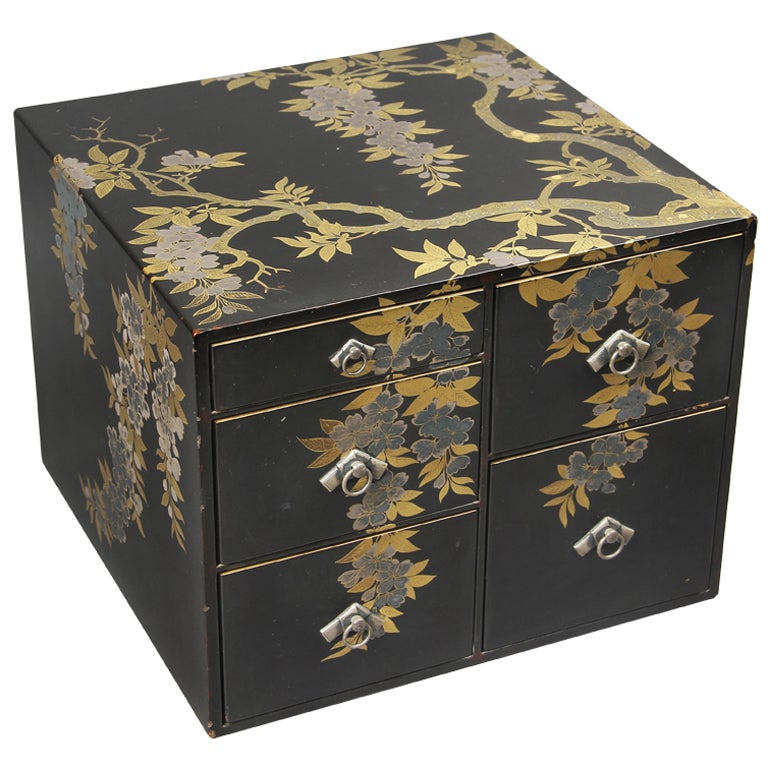 Japanese Lacquer Jewelry Box At 1stdibs, Japanese Jewelry Armoire