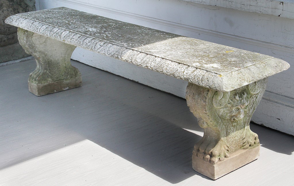 19th Century Italian Marble Bench