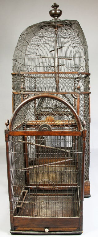 Wire Regency Mahogany Bird Cage