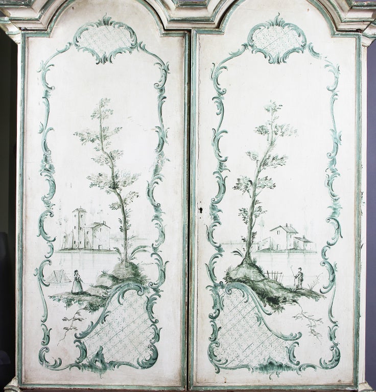 Venetian Style Painted Secretary