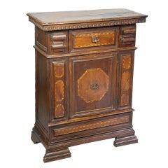 Italian Renaissance Walnut And Inlaid Credenza