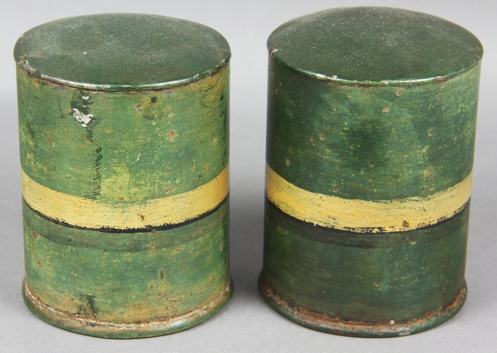 Pair of Olive Green Apothecary Bottles 3
