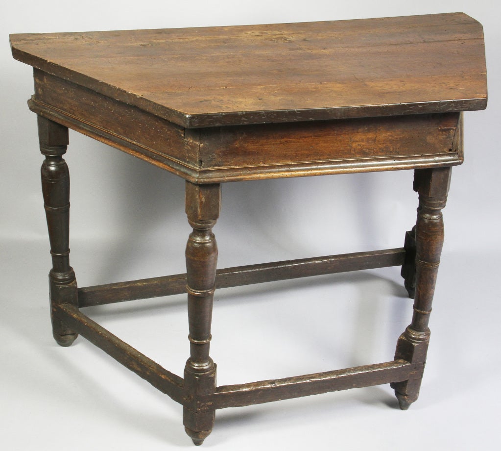 Italian Baroque Walnut Console Table