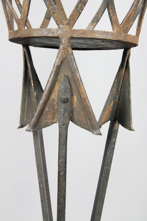 Pair Of Wrought Iron And Tole Planters 1