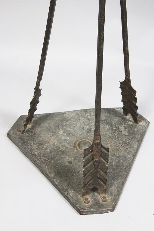 Pair Of Wrought Iron And Tole Planters 3