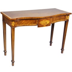 George III Style Mahogany And Inlaid Serving Table