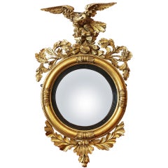Regency Giltwood Convex Mirror