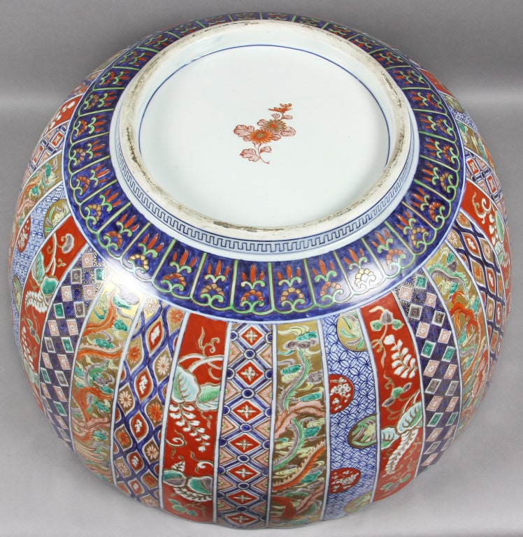 19th Century Large Japanese Imari Punch Bowl