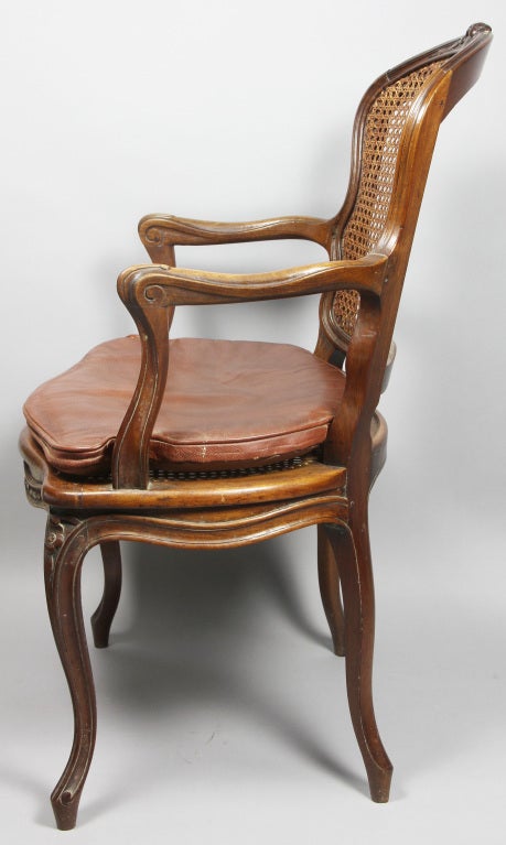 Pair of Louis XV Style Walnut Armchairs 3