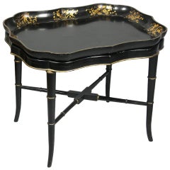 Victorian Papier Mache Tray Top Coffee Table