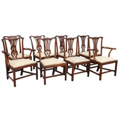 Set Of Eight George III Mahogany Dining Chairs