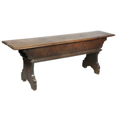 Italian Baroque Walnut Bench Italian Baroque Walnut Bench