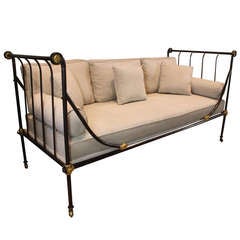 French Iron Neoclassical Daybed