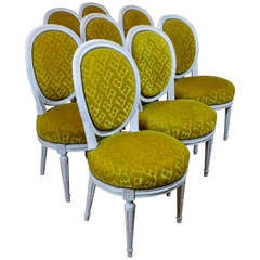 Set of Eight Louis XVI Period Side Chairs 9
