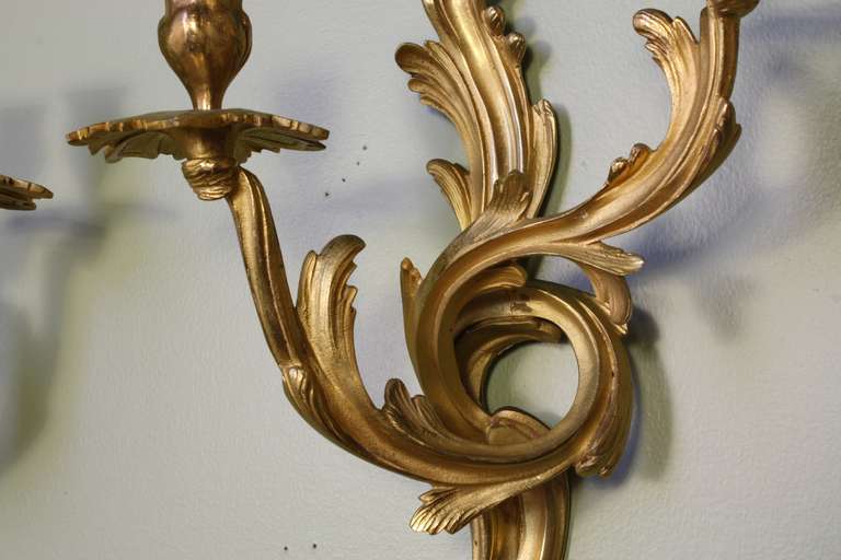 Four Pairs of Gilt-Bronze Louis XV Style Sconces 2