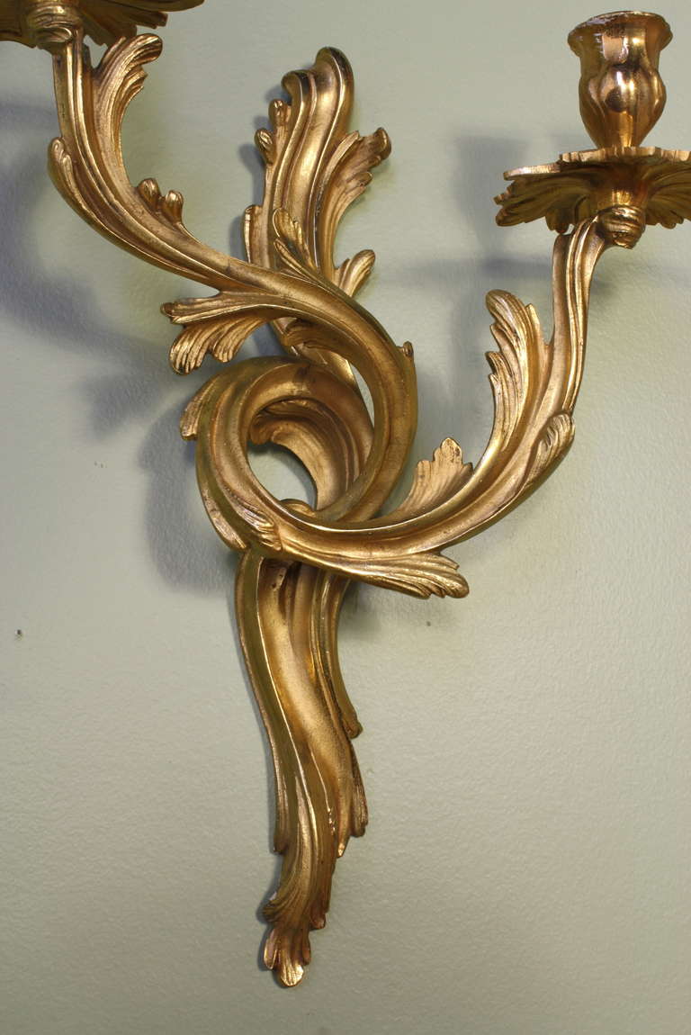 Four Pairs of Gilt-Bronze Louis XV Style Sconces 1