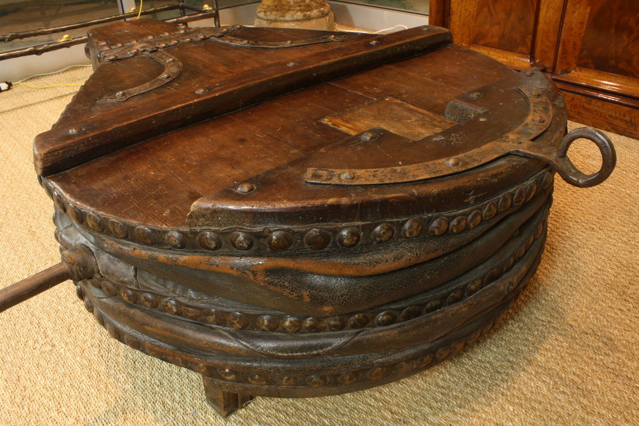 Leather French Blacksmith's Bellows Coffee Table