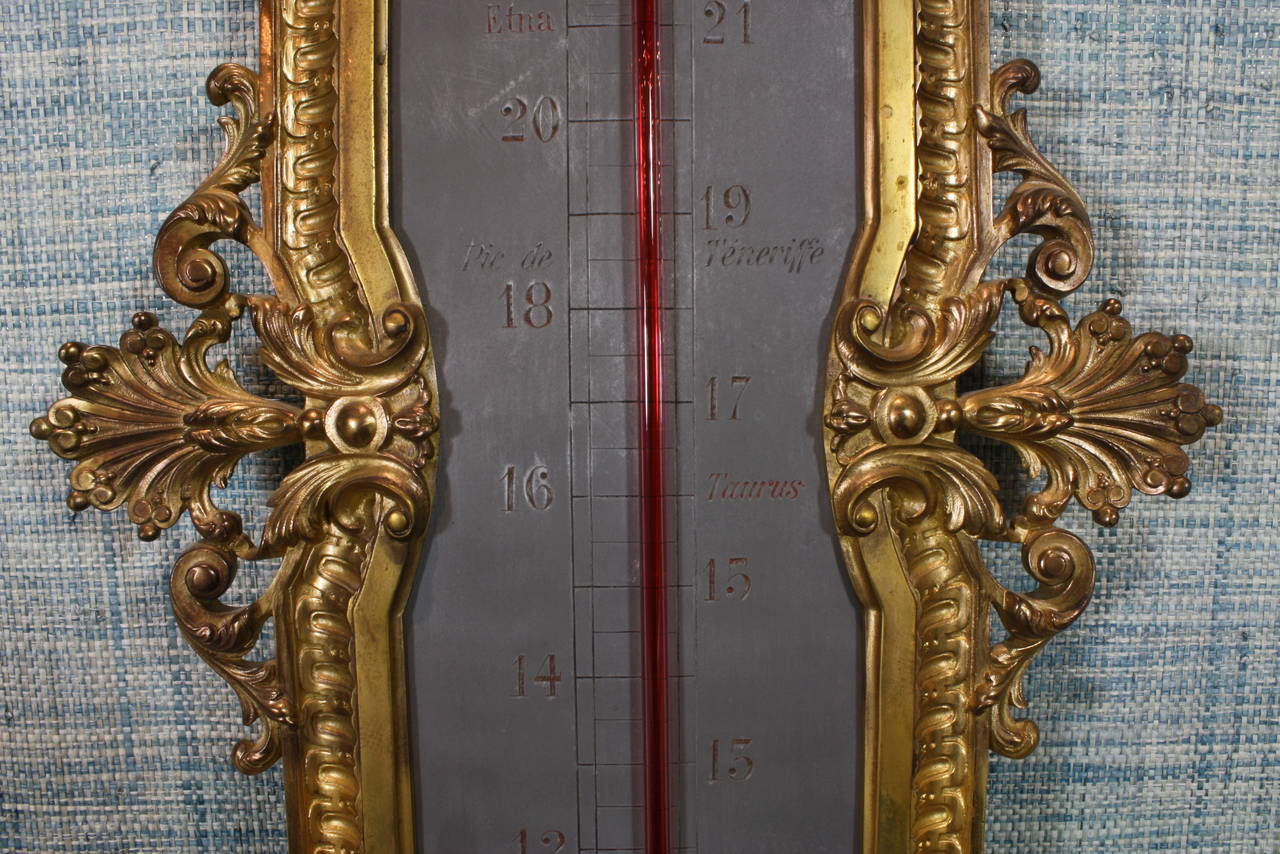 French Regence Style GiltBronze Passement's Barometer For Sale at 1stdibs